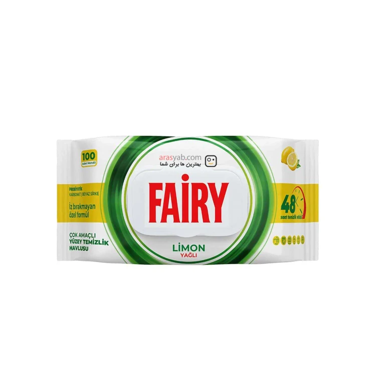 دستمال مرطوب 100 عددی سطوح فیری Fairy