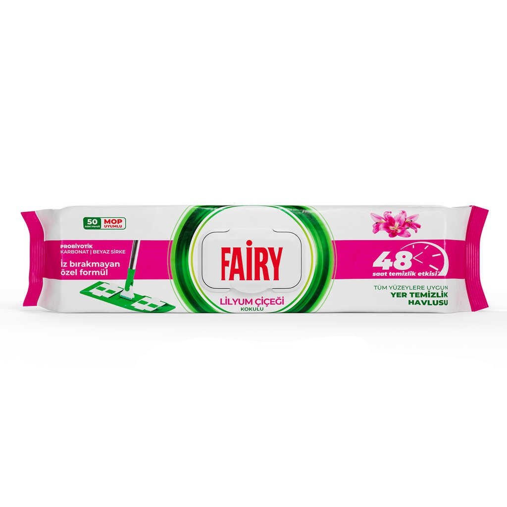 دستمال تی فیری Fairy رایحه گل لیلیوم بسته 50 عددی