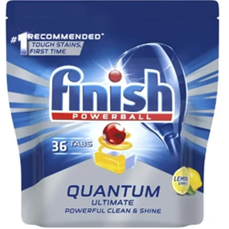 قرص ماشین ظرفشویی فینیش مدل کوانتوم با رایحه لیمو 36 عددی Finish ا Dishwasher Powerball finish QUANTUM 36