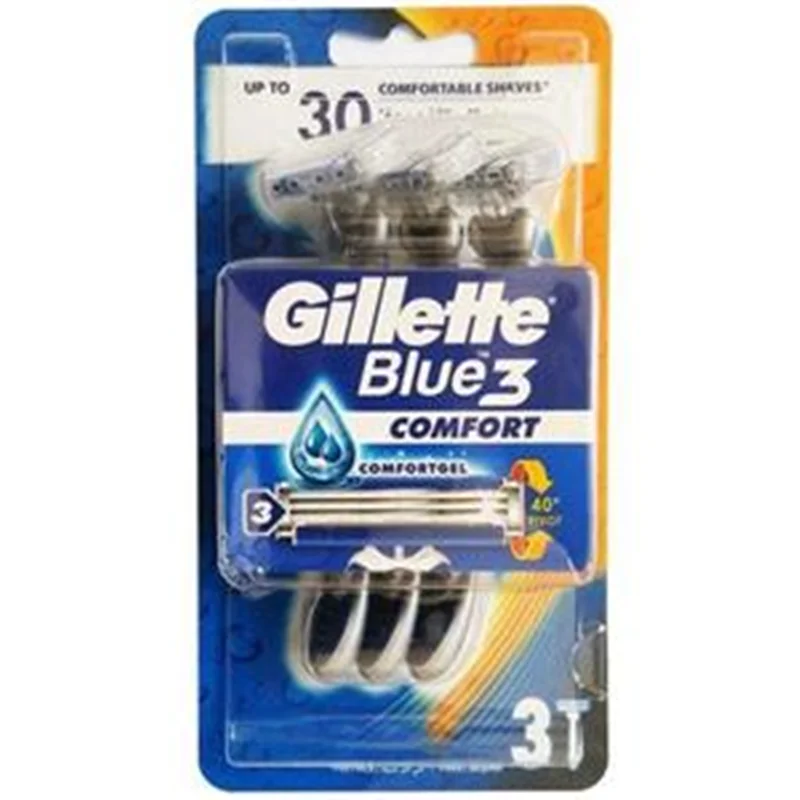 خودتراش ‏ژیلت مدل Blue 3 Comfort بسته ی 3 عددی ا Gillette Blue 3 Blades Pack of 3