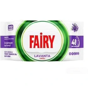 دستمال مرطوب پاک کننده سطوح فیری رایحه لاوندر بسته 100 عددی