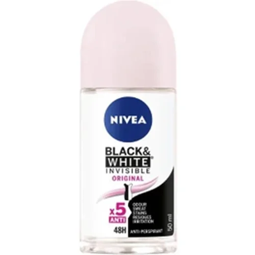 رول ضد تعریق زنانه نیوا مدل Black & White حجم 50 میلی لیتر ا Nivea Black & White Deodorant Roll On for Women 50ml