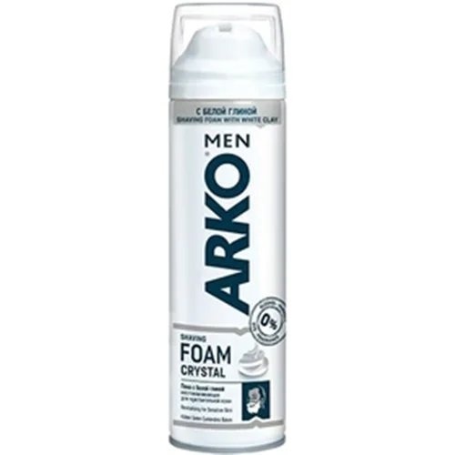 فوم اصلاح آرکو من مدل CRYSTAL حجم 200 میلی لیتر ا ARCO men CRYSTAL shaving foam, volume 200 ml