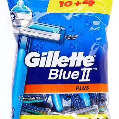 خود تراش ژیلت مدل Blue 2 Plus بسته 14 عددی ا Gillette Blue 2 Plus Razors 14 pcs