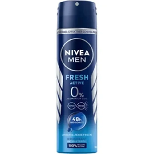 اسپری دئودورانت مردانه نیوا فرش اکتیو حجم 150 میل ا Nivea Fresh Active Deodorant Spray For Men 150ml