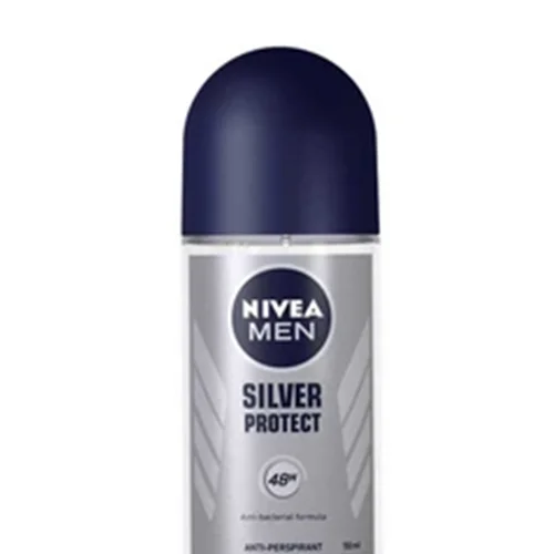 مام رول ضد تعریق مردانه نیوا سیلور پروتکت حجم 50 میل ا Nivea Silver Protect For Men Deodorant Roll-On 50ml