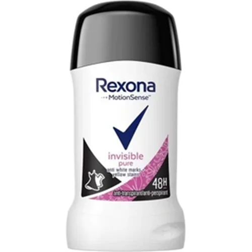 مام رکسونا صابونی مردانه زنانه اینویزیبل پیور 48 ساعته بادوام Rexona Deodorant Invisible Pure 40 ml ا Rexona Deodorant Invisible Pure 40 ml