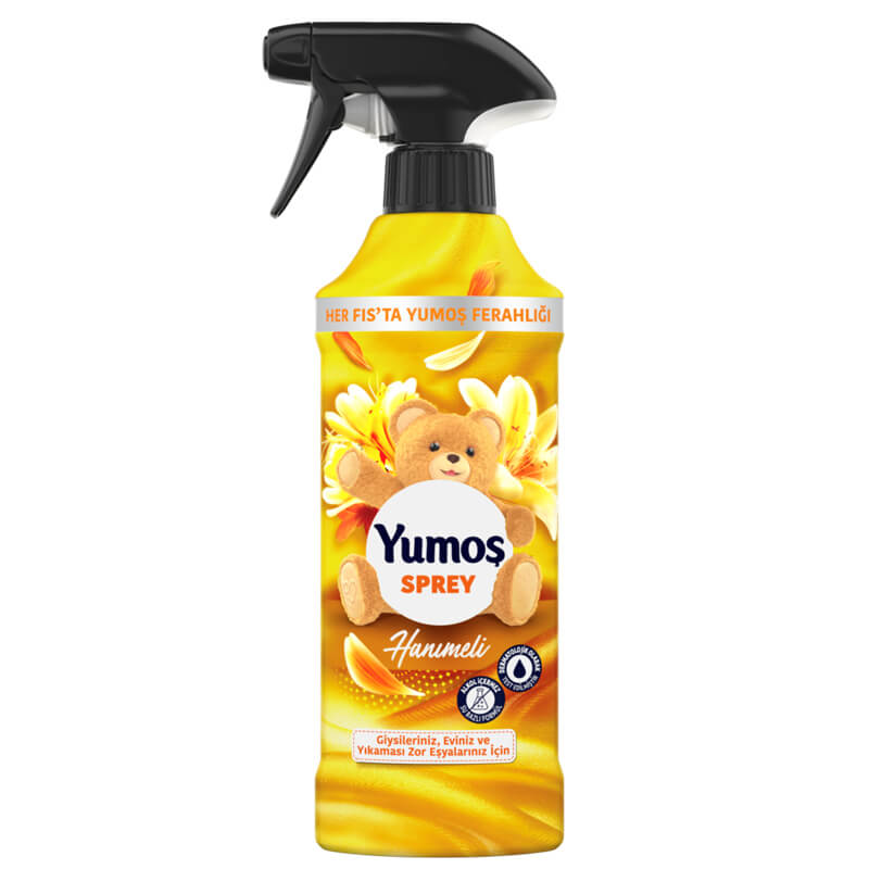 اسپری یوموش زرد با رایحه گل یاس حجم 450 میل